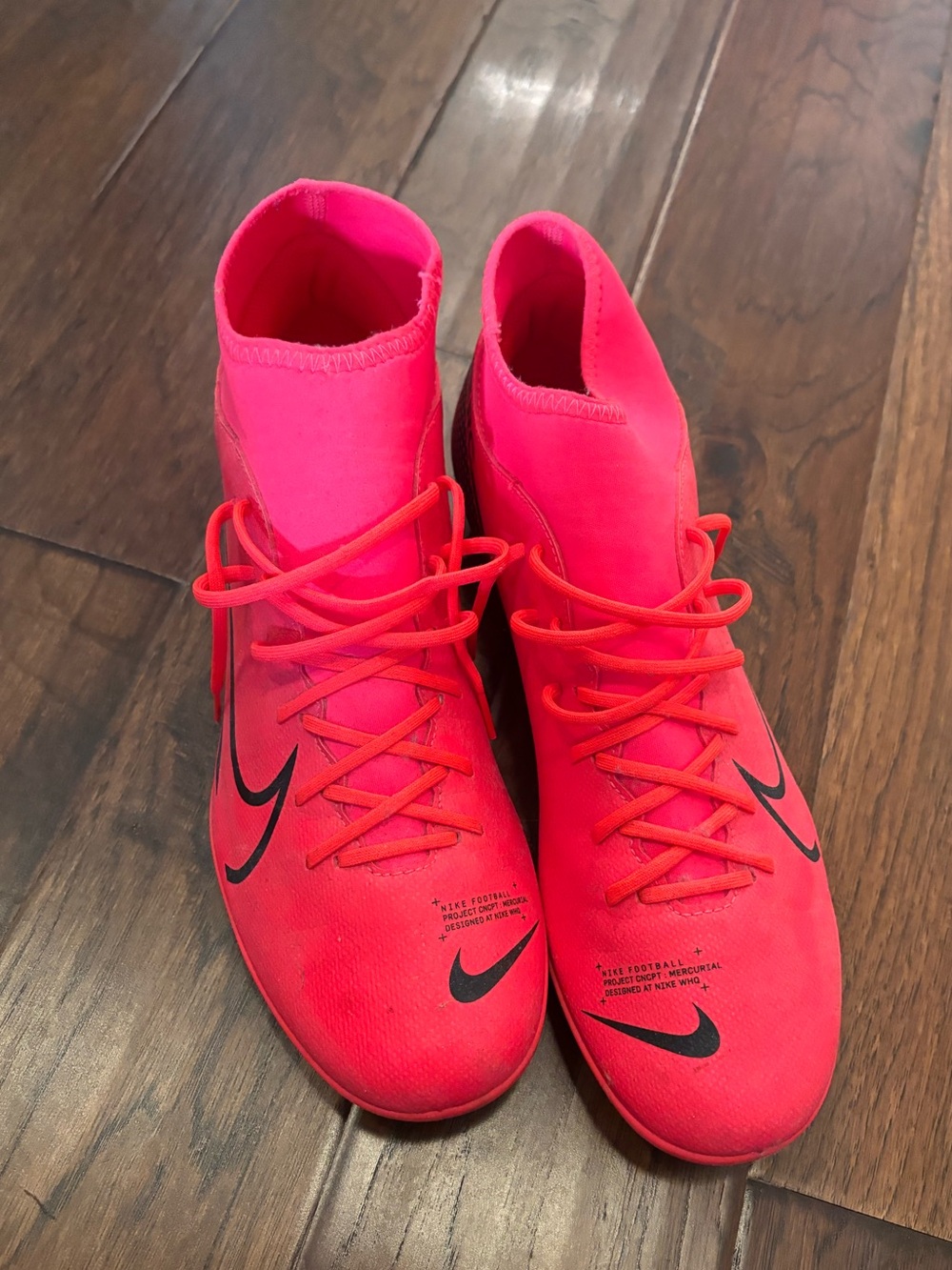 Nike Neon Pink Mercurial Cleats